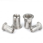 Stainless steel flat head rivet nut with knurl M3M4M5M6M8M10M12