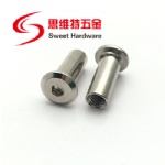 Stainless steel hex chamfer head furniture nut M6M8 barrel nut