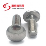 Half round head carriage bolt DIN603 GB12 stainless steel carbon steel zinc plated brass screw Grade 4.8 6.8 8.8 10.9 12.9