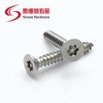 A2 stainless steel 304 countersunk flat head torx pin-in self tapping security screws