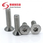 304 stainless steel flat head torx machine screw M2-M8