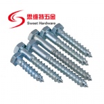 Hex head self tapping wood screw drywall zinc plated screw DIN571