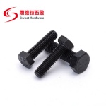 304 Black Oxide Stainless steel hex bolt black zinc hex head cap screw